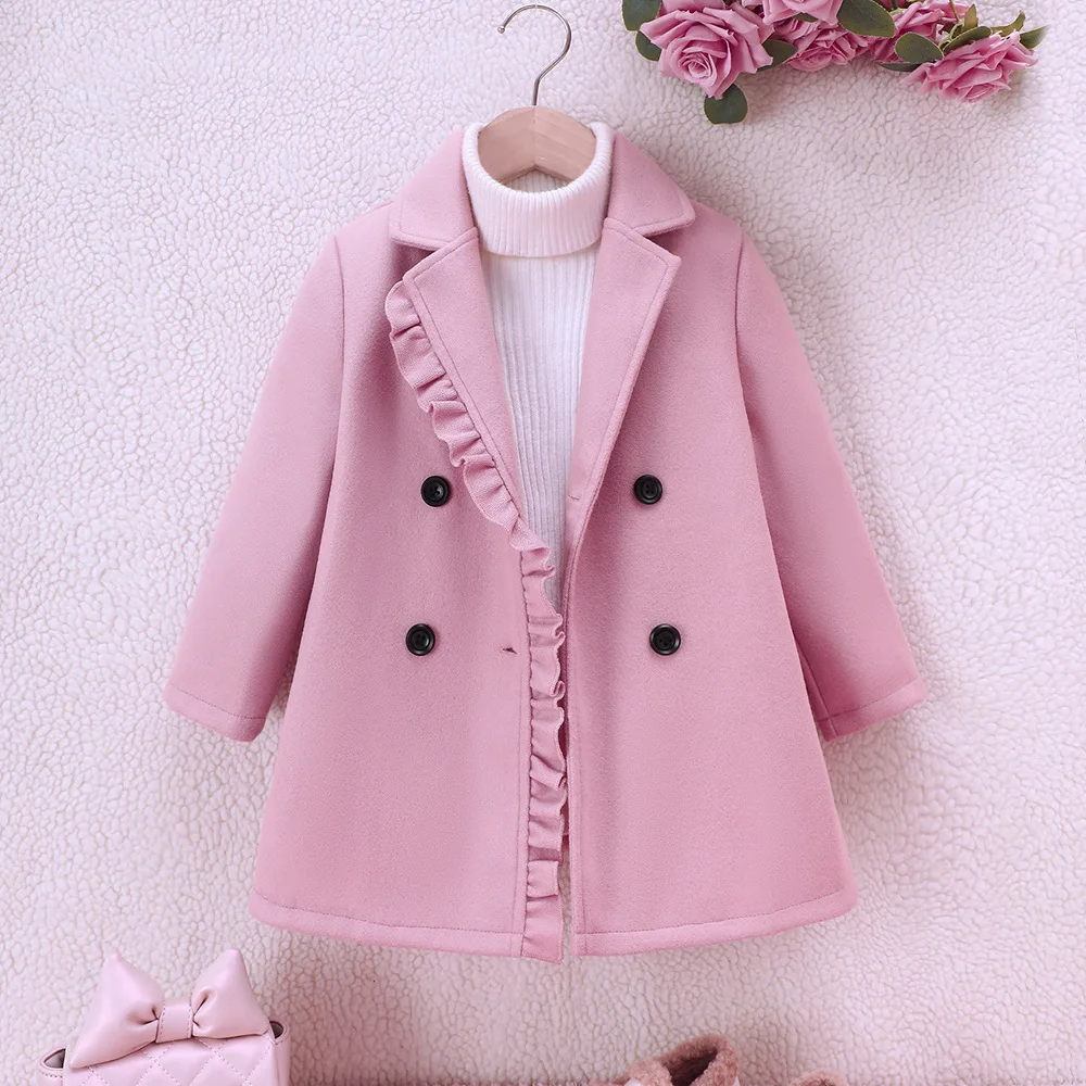 

2025 Toddler Girls Jacket Kids Girl's Coat Children Clothing Baby Girls Outerwear Winter Autumn Outfits For 2 3 4 5 6 7 Years