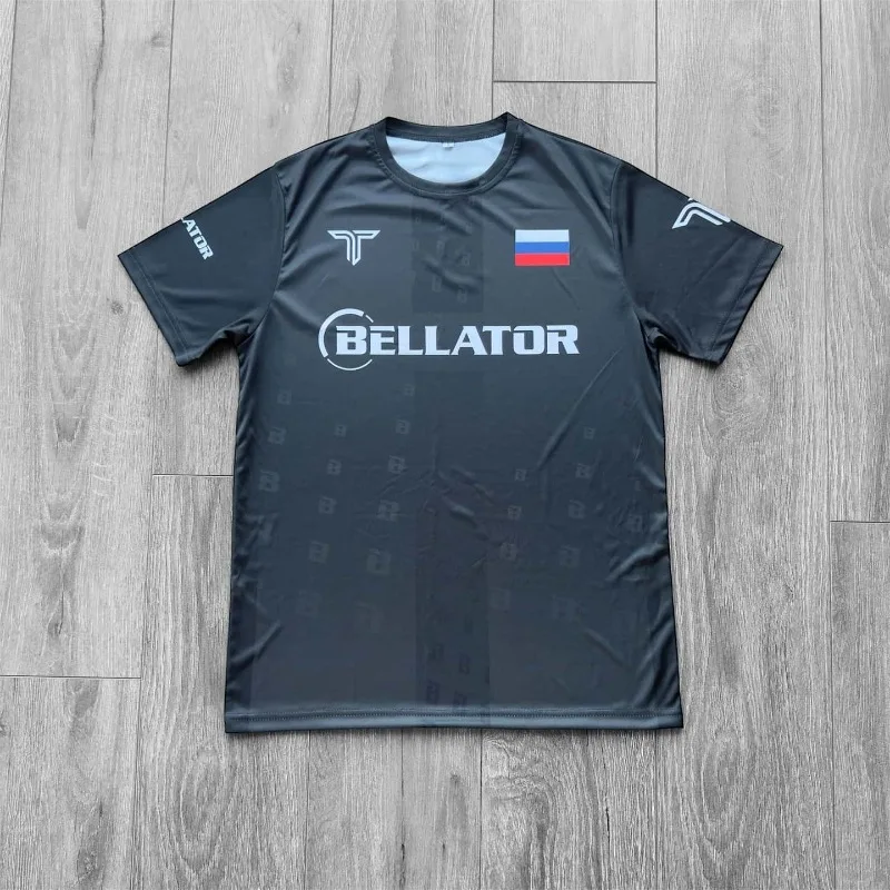 2026 New Men's Fighting Theme T-Shirt, Russian Style Print, Quick-Drying, Breathable, Running, Sports Training Short-Sleeve