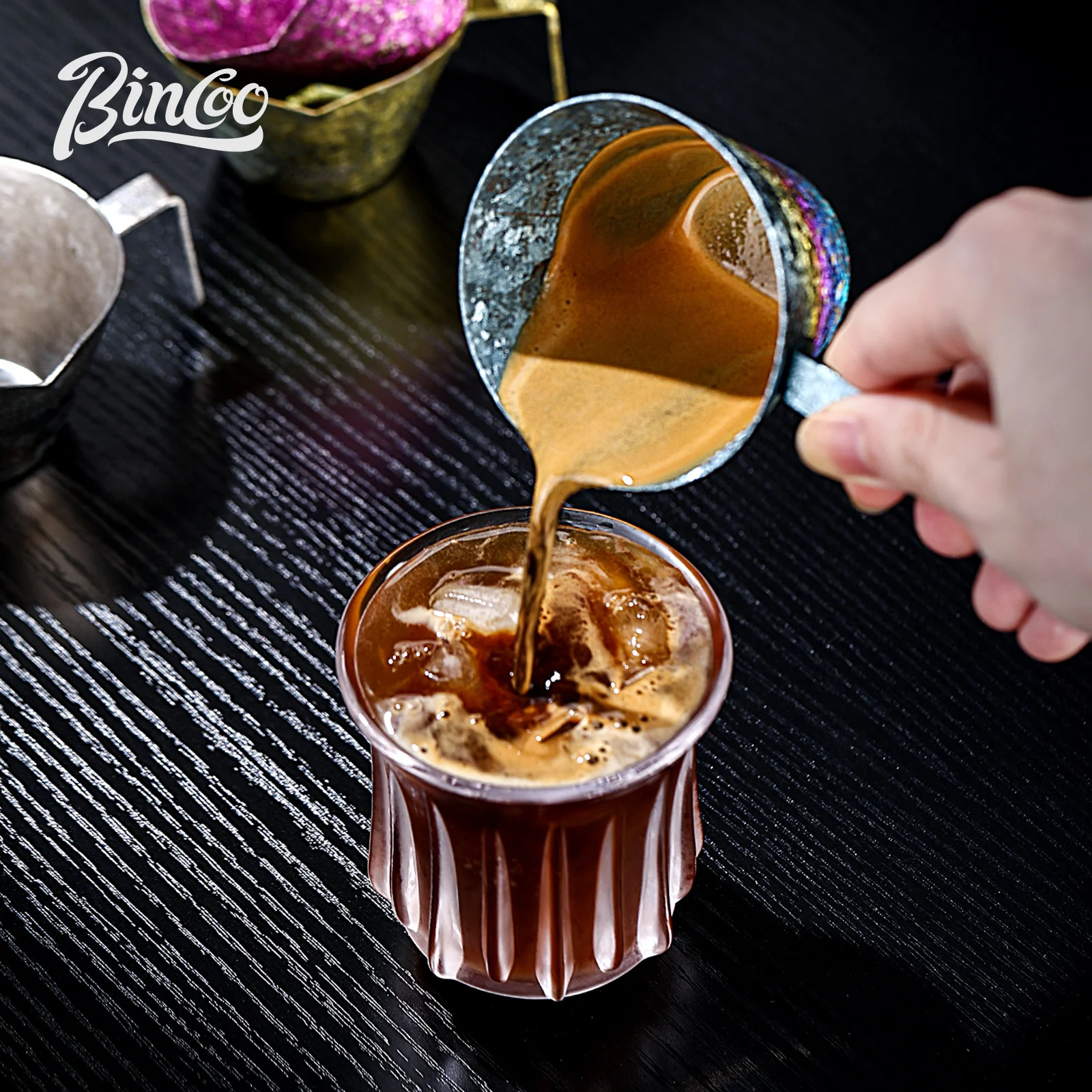 Bincoo Pure Titanium Espresso Measuring Cup 90ml – Graduated Extraction Receiver, Coffee Drip Tray Pitcher Creamer