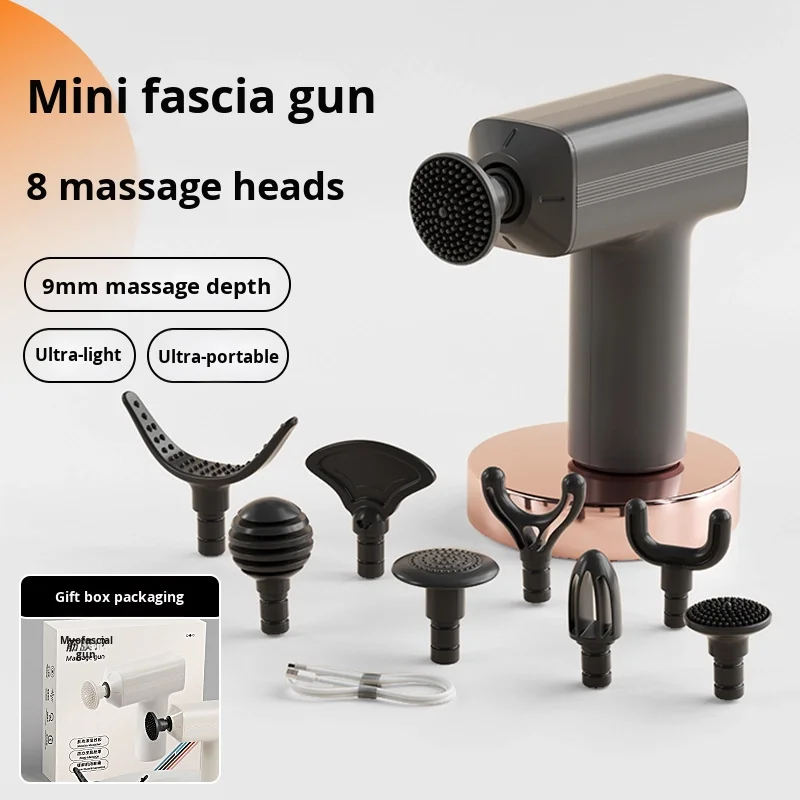 

Professional Grade Aluminum Mini Eight-Head Fascia Gun Silent Multi-Function Exercise Exercise Machine Parts Accessories