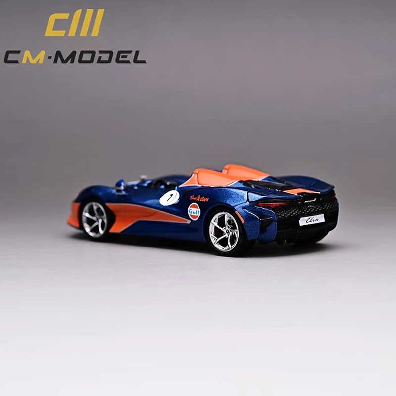 CM Model 1:64 Toy Model Car Elva Open Top Alloy Die-Cast Running Sport Vehicle - Dark Blue