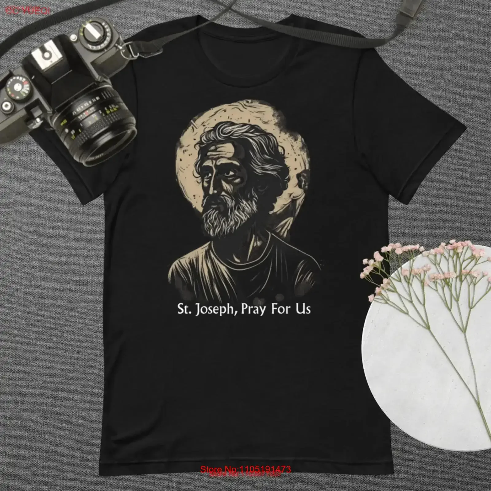 St Joseph T Shirt vintage Washed graphic Breathable Unisex streetwear Casual fashion designer clothes Soft Slightly Stylish