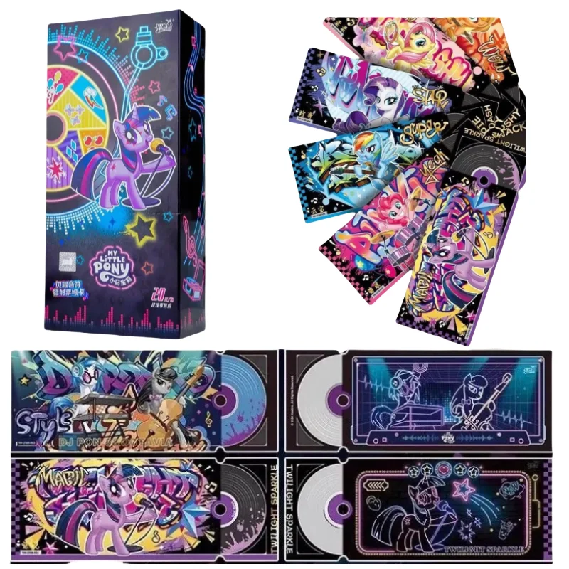 

KAYOU Genuine My Little Pony Card Laser Stub Flashing Notes Rock Band Peripheral Card Cartoon Cartoon Toy Gift Original box