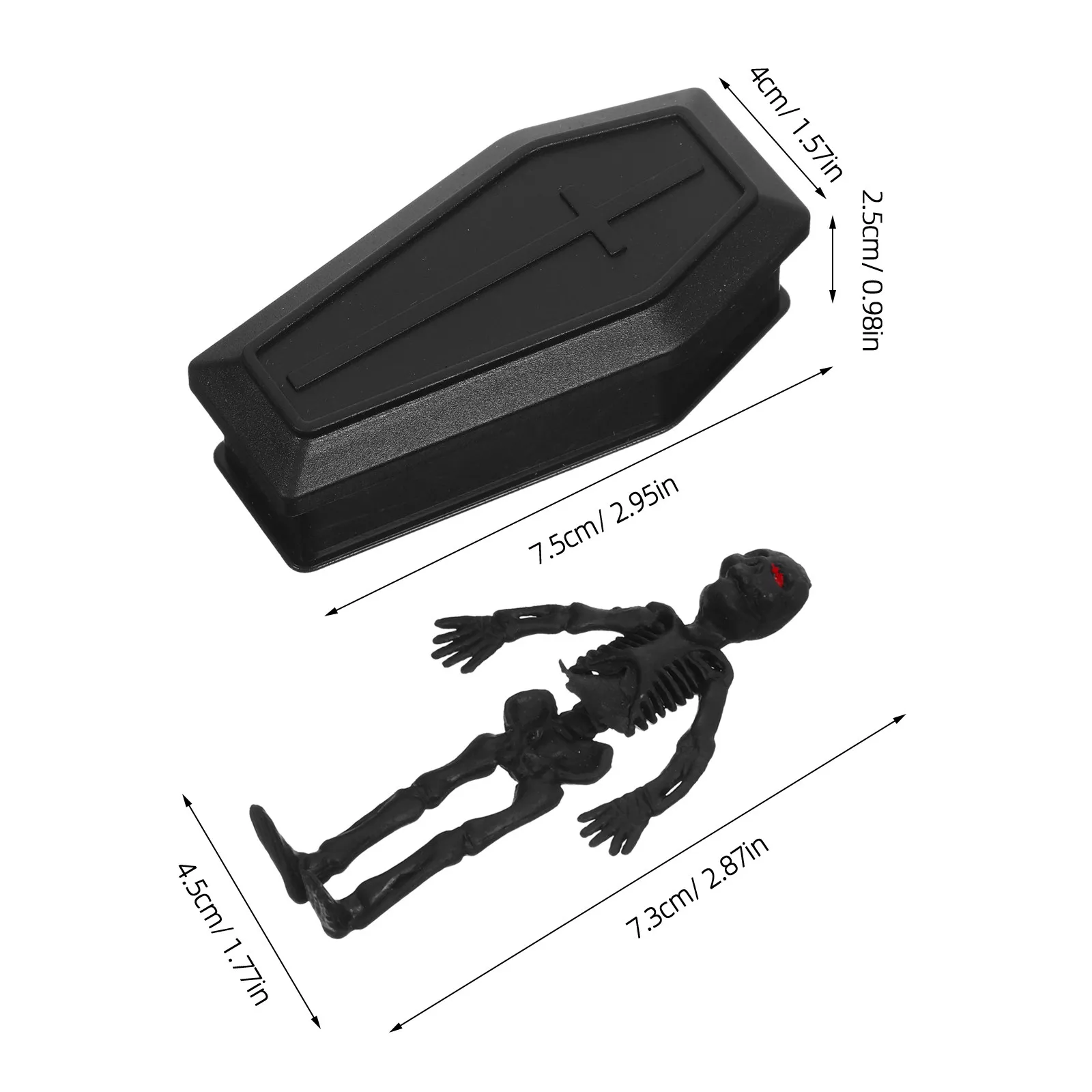 10 Sets Coffin Container Halloween Craft Decor Favors Adornments Party Centerpiece