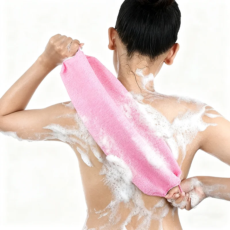 

Exfoliating Washcloth Japanese Body Scrub Towel Nylon Bath Towel for Skin Polishing and Back Cleaning Beauty Bathing Tools