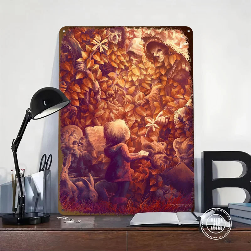 Dealing With Scars Personalized 3D Textured Metal Poster Wall Art Vintage Tin Signs for Home Decor Living Room Bar Accessories