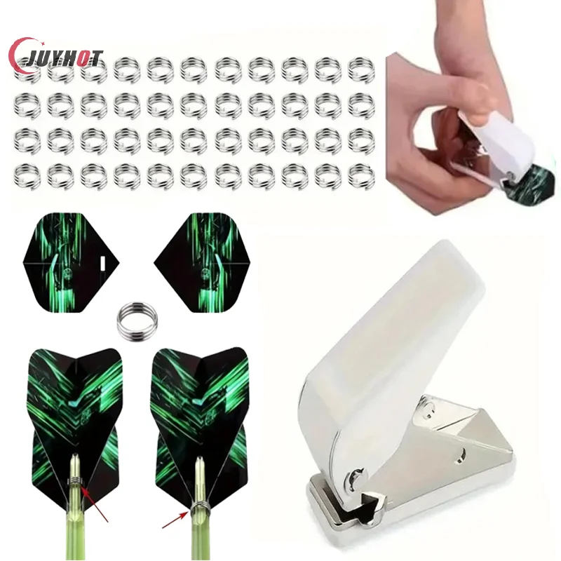 Превосходный инструмент для перфорации дротика + 50 уплотнительных колец для крепления крыла дротика