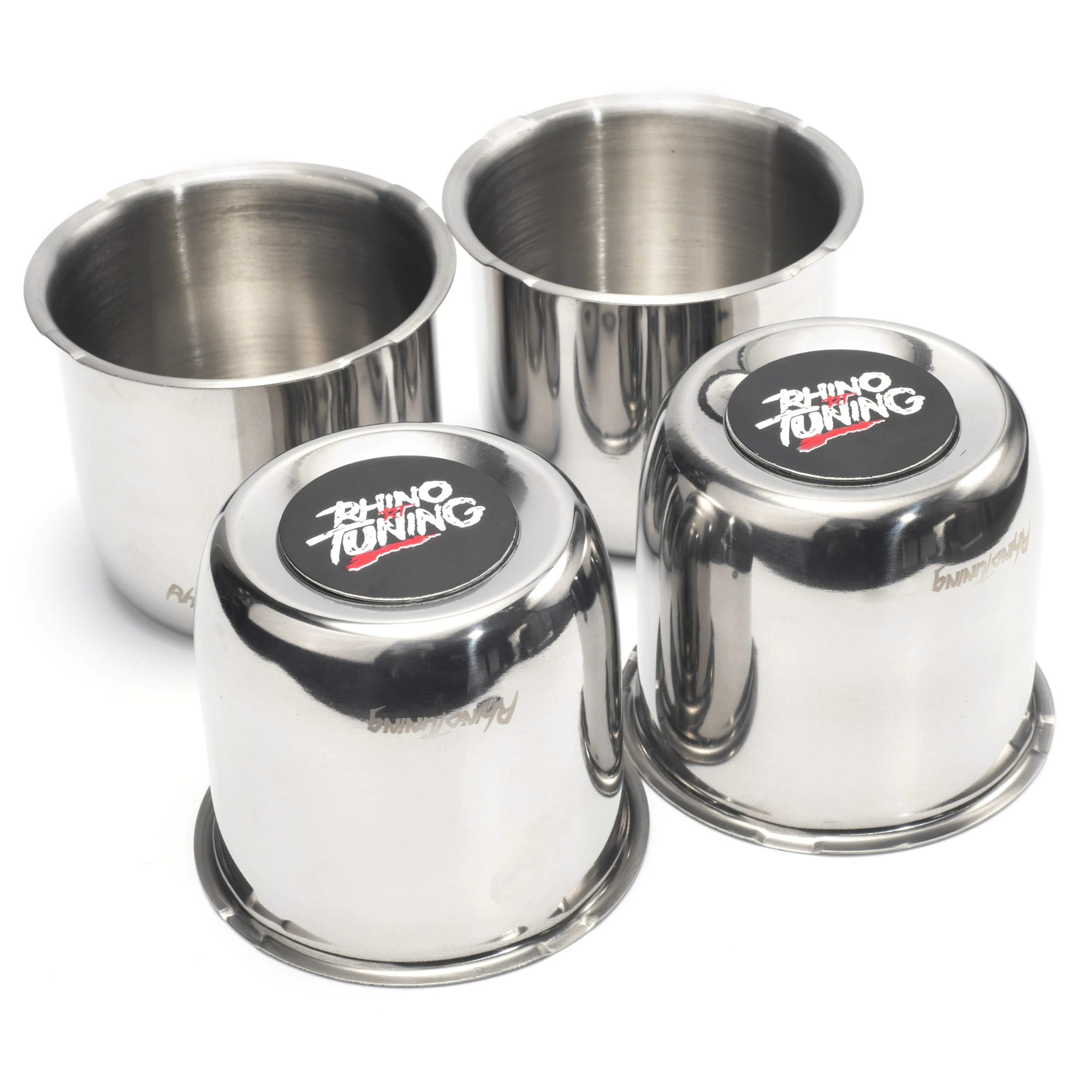 3.31in Push Through Center Cap For 83mm Trailer/Truck Rim Stainless Steel Hub Cover Bore 3.19in Tall With Logo Accessoriess