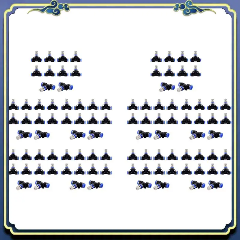 

A56P-Misting Nozzle Kit 1/4-Inch With Nozzle Spray Cooling Device Connectors For Outdoor Water Mister Cooling System 100Pcs