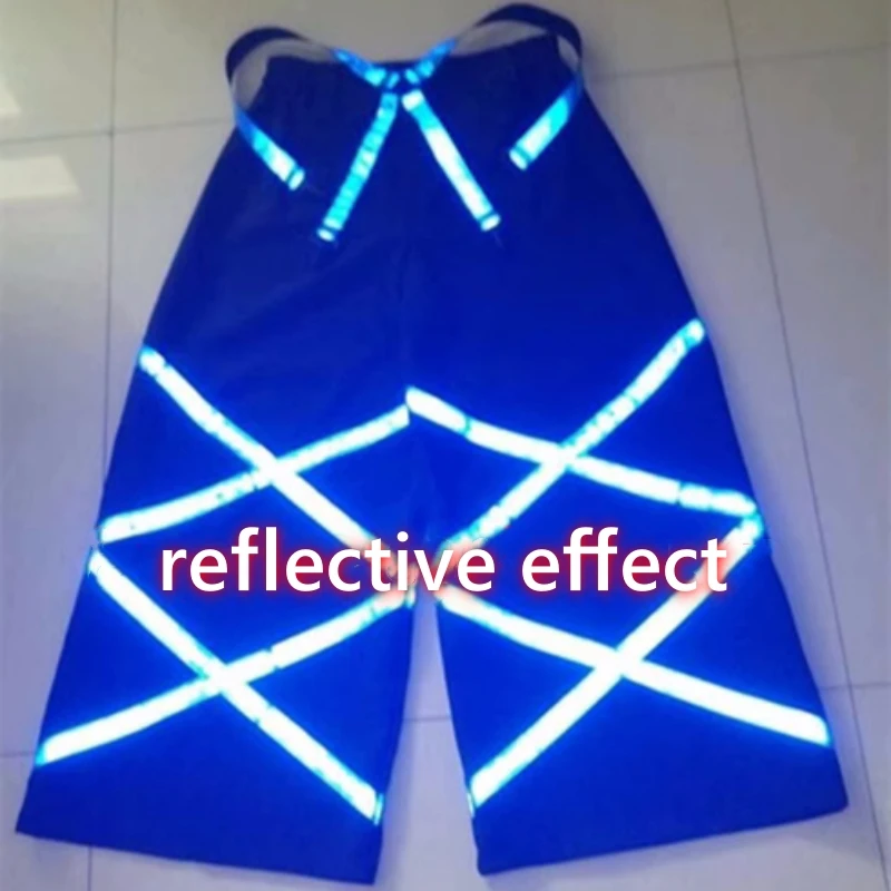 ملبورن خلط الرقص الفلورسنت عاكس مستقيم الساق/جرس قيعان السراويل المضيئة الشارع كول الرقص السراويل الأسهم