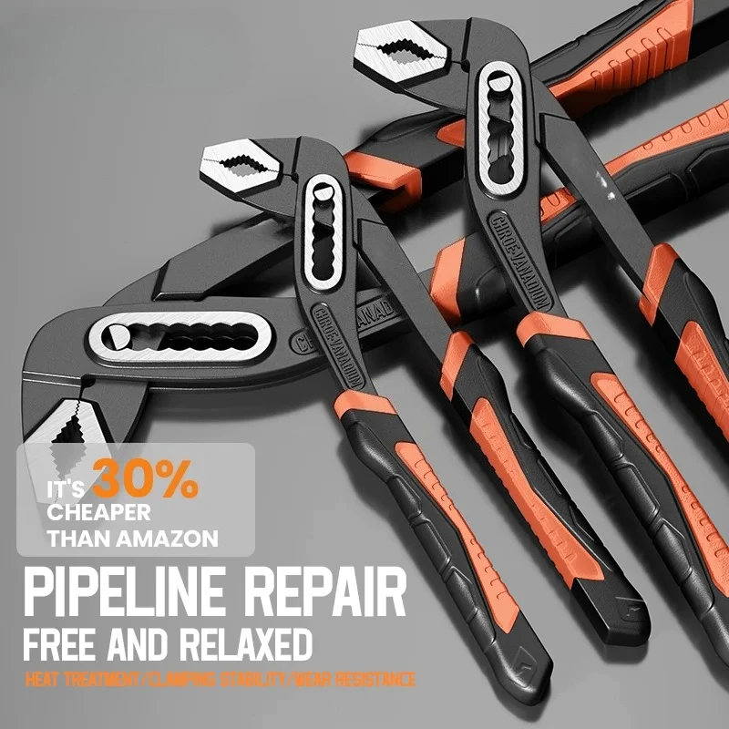 

Набор из 3-х инструментов: 8/10/12-дюймовые клещи для водяных насосов, регулируемые клещи для водопроводных труб, бытовой инструмент, быстросъемные сантехнические клещи