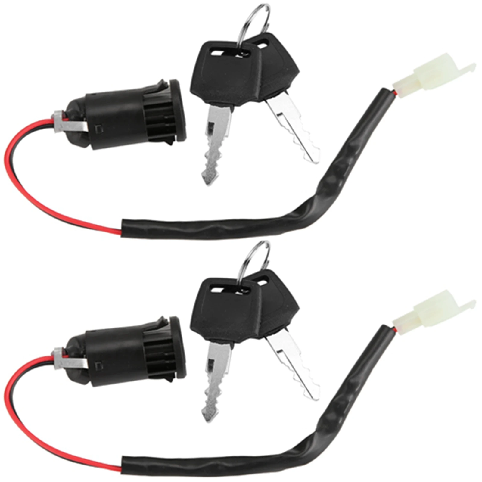 2Pcs Ignition Switch Lock and Key Set for Bike Tricycle Electric Scooter Accessories Replacement
