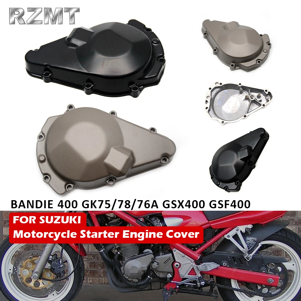 

Motorcycle Left Aluminum Crankcase Engine Stator Cover Fit For Suzuki BANDIE 400 GK75/78/76A GSX400 GSF400