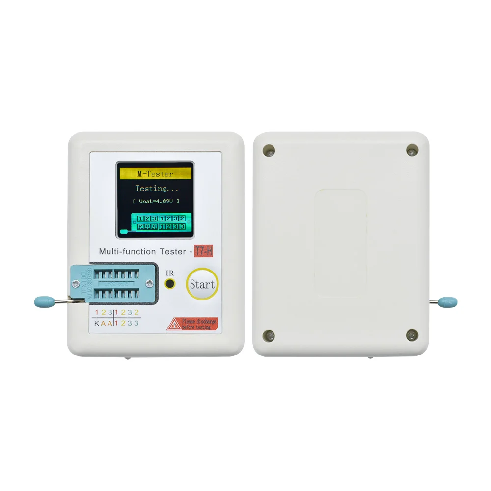 Verificador do transistor do Multi-medidor da exposição do LCD, capacitor do Triode, medidor do teste do resistor, ESR, LCR, NPN, PNP, MOSFET, LCR-TC1, LCR-T7