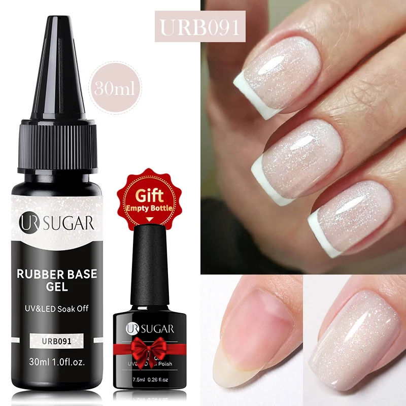 UR SUGAR 30ml Nude Glitter Rubber Base Refill Package Camouflage Gel Color Soak Off Nails Gels Varnish UV LED Gel Big Volume