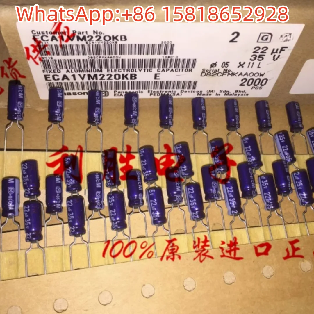 20PCS 22uF 35V Japan Panasonic Audiophile Capacitor 35V22µF 5*11 M Blue Robe Audio