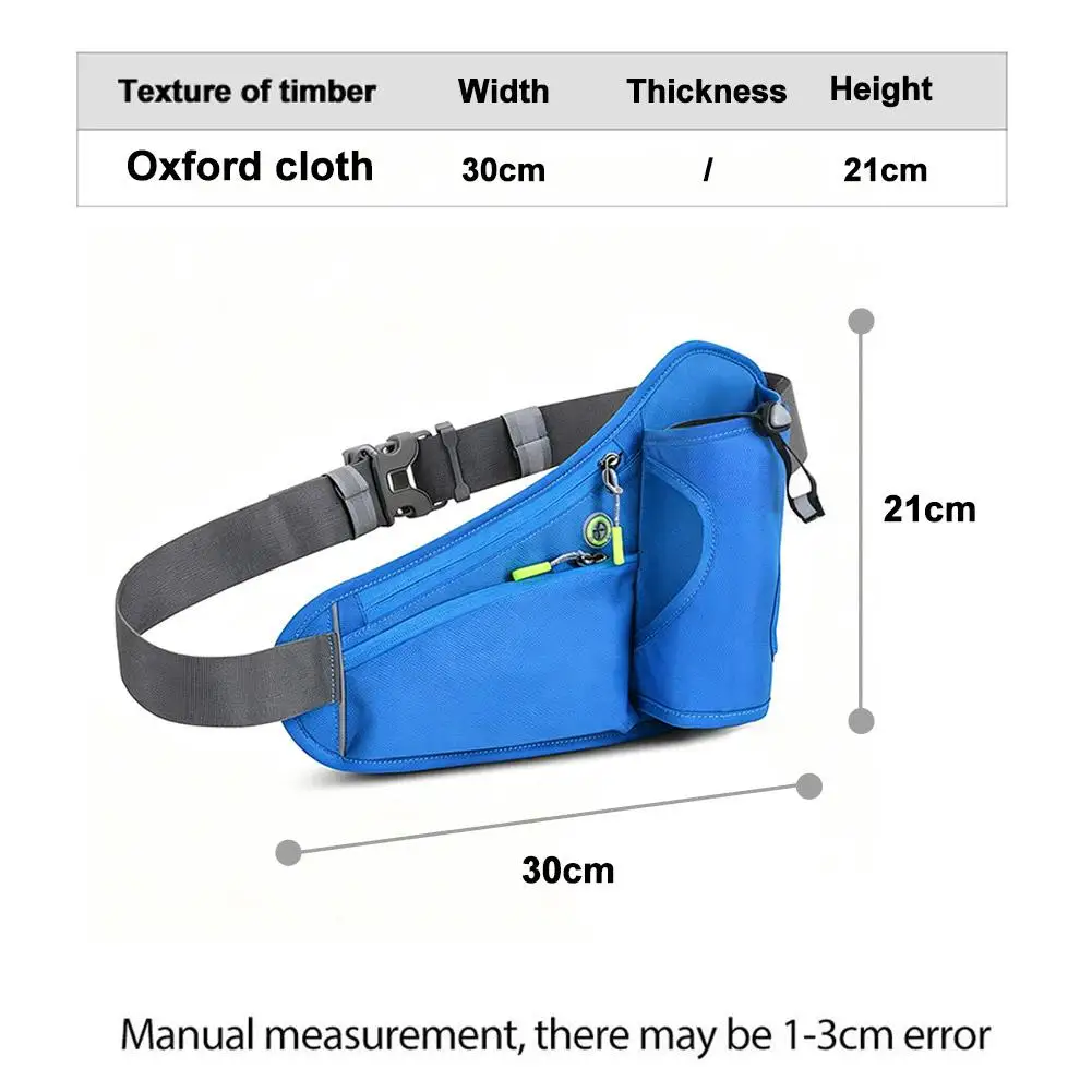 Bolsa diagonal para garrafa de água, esportes ao ar livre, montanhismo, multifuncional, fitness, mochila, à prova d'água, para corrida