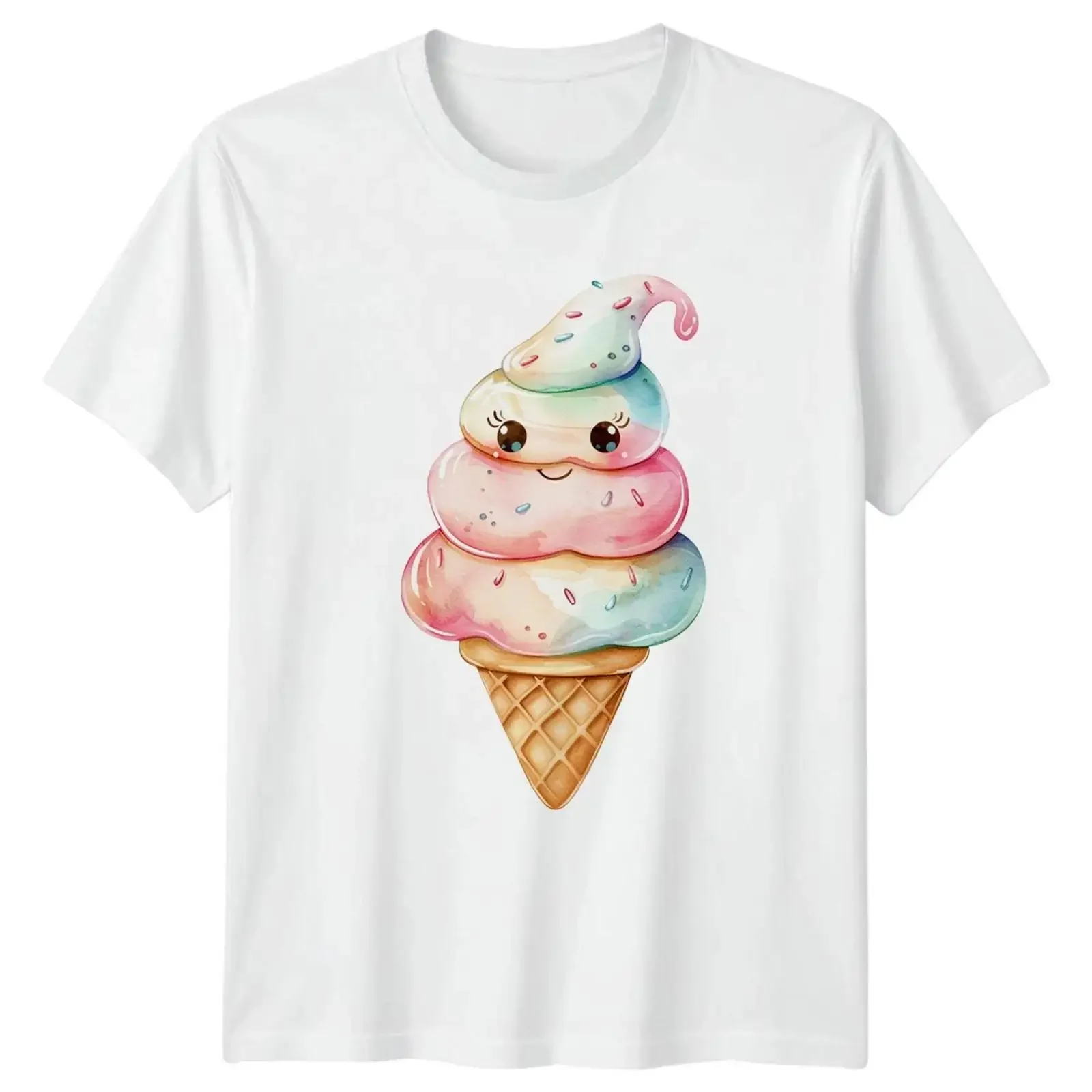 Kawaii Ice Cream T Shirt Pastell Sommer Leckerli Geschenk für Sie und Ihn vintage Washed Unisex fashion Stretched