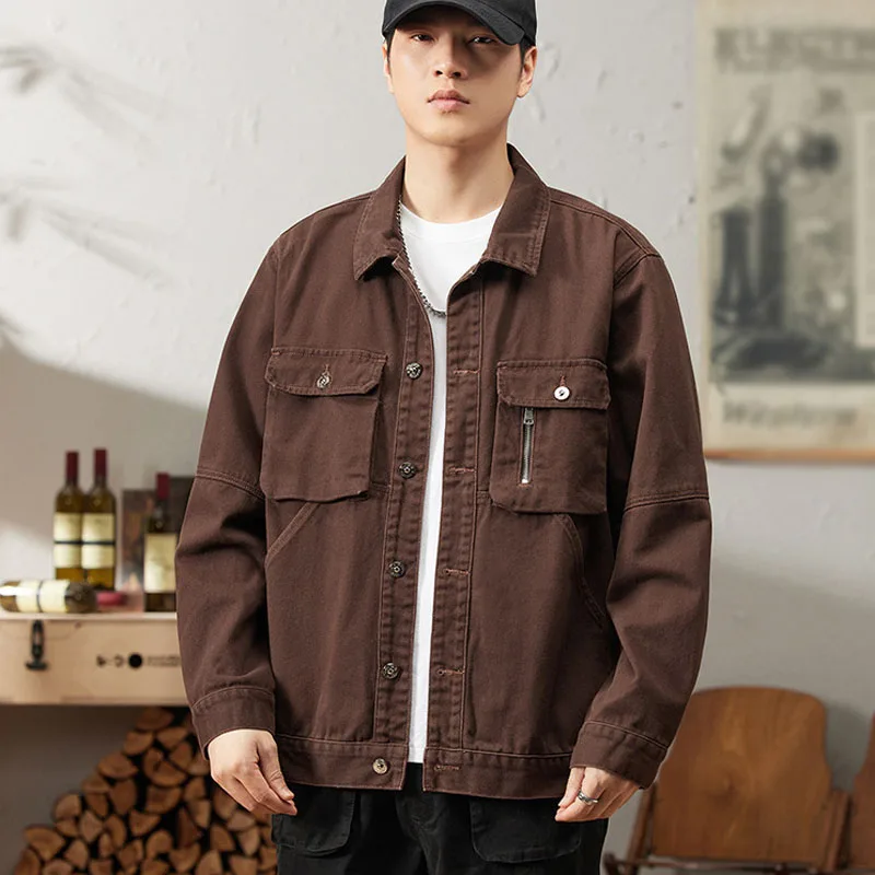 Spring Men Oversized Vintage Denim Jackets 145kg