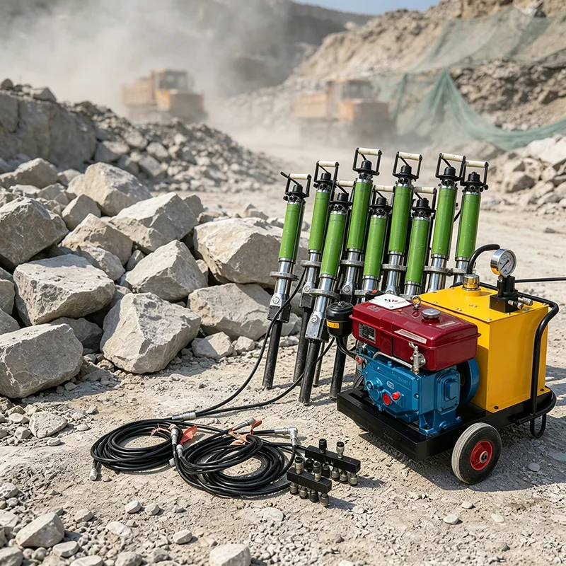 Portable Hydraulic Rock Splitter Static Wedge Splitting Machine for Quarry Mining Concrete Demolition