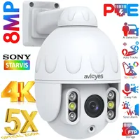 4K PoE PTZ Camera 5X Optical Zoom Outdoor Onvif H.265 Security Dome IP Cameras Human Vehicle Detect Auto Tracks Surveillance Cam