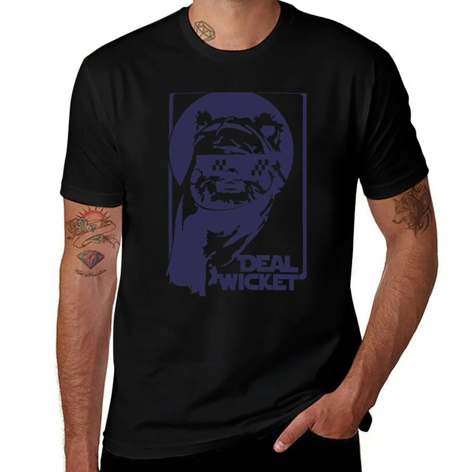 Deal Wicket - Blue T-Shirt Non-Shrink Basic Cotton T-Shirt