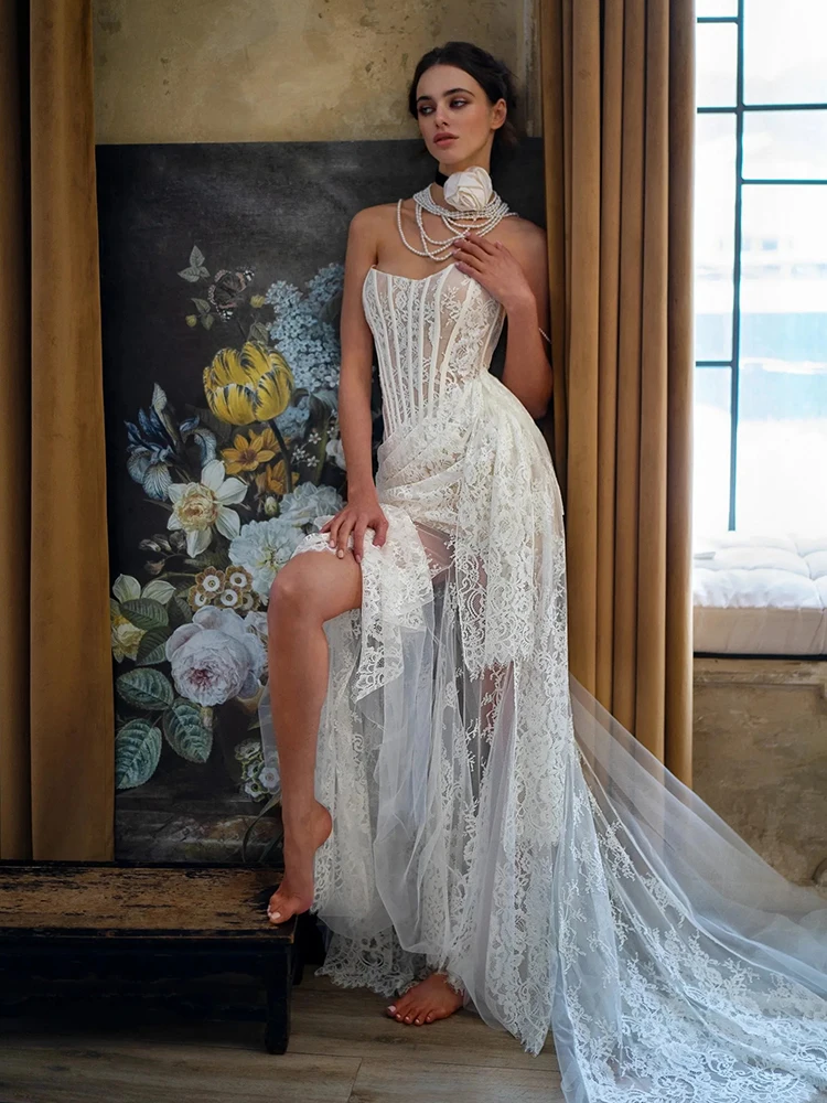 

Luxury Skirt Sets Women 2 Piece Outfits Lace Floral Ruffle Mini Dress Top Mesh Sheer Elegant Maxi Skirts for Cocktail Prom Party