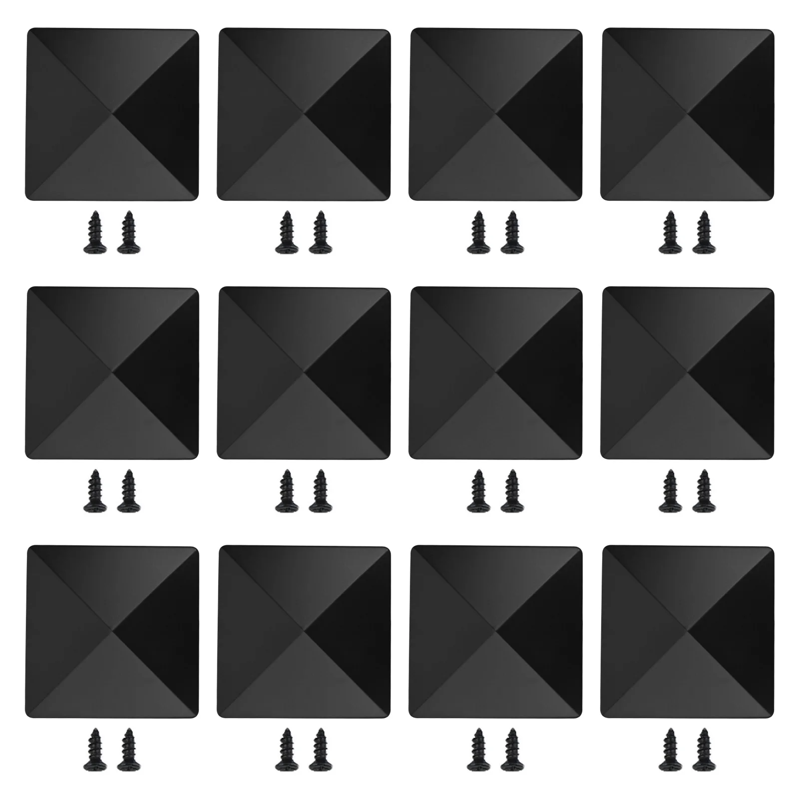 4x4 Inches Black Plastic Pyramid Cap 4x4 Post Cap Weather Resistant Fade Resistance Material Heavy Duty Construction