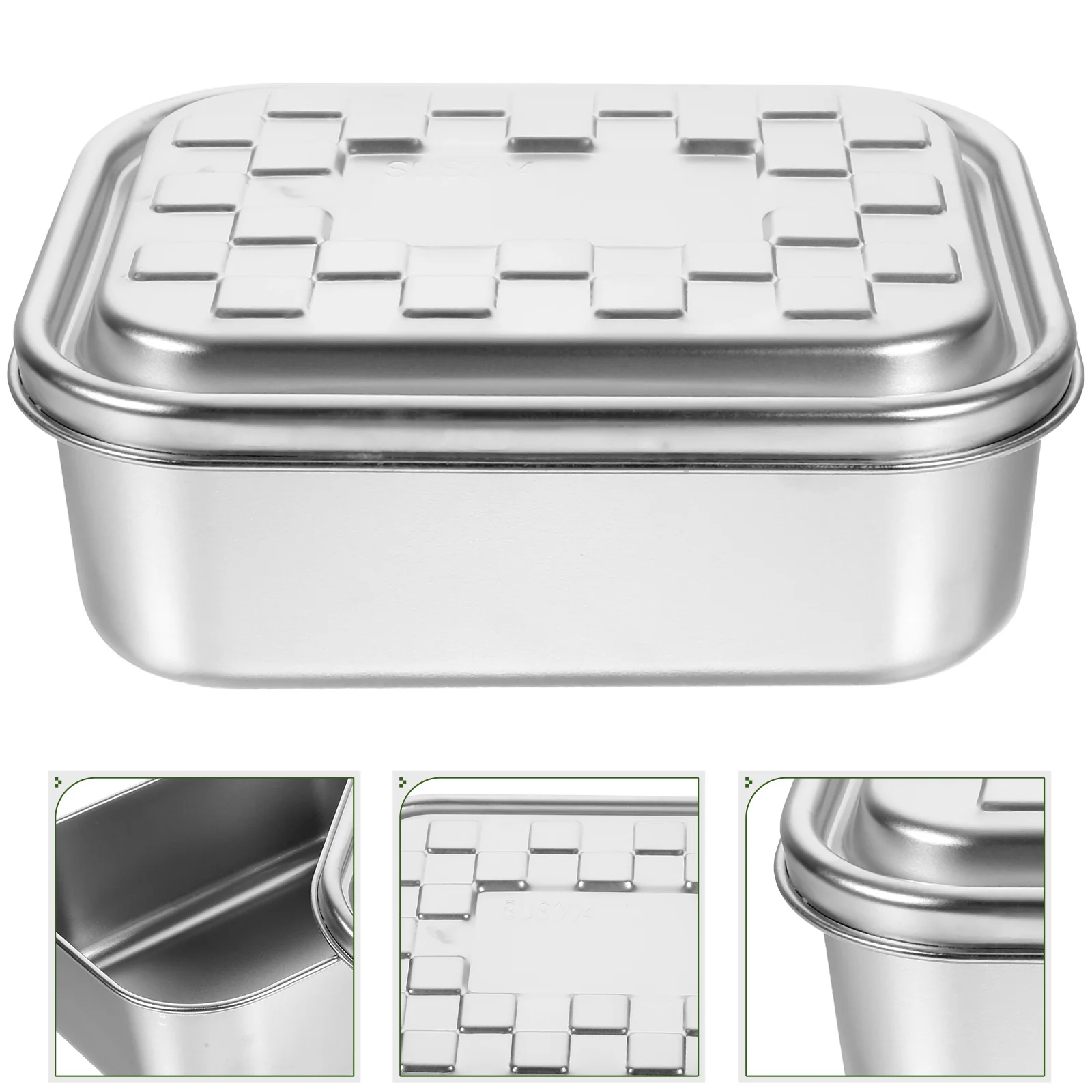 

1pc Stainless Steel Lunch Container 100Ml Reusable Bento Box For School Office Picnic Camping Meal Storage Metal Food Container