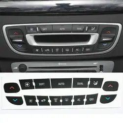 Car Air Condition A/C Climate Control Switch Button Repair Decals Stickers For Renault Megane/ Master/ Scen