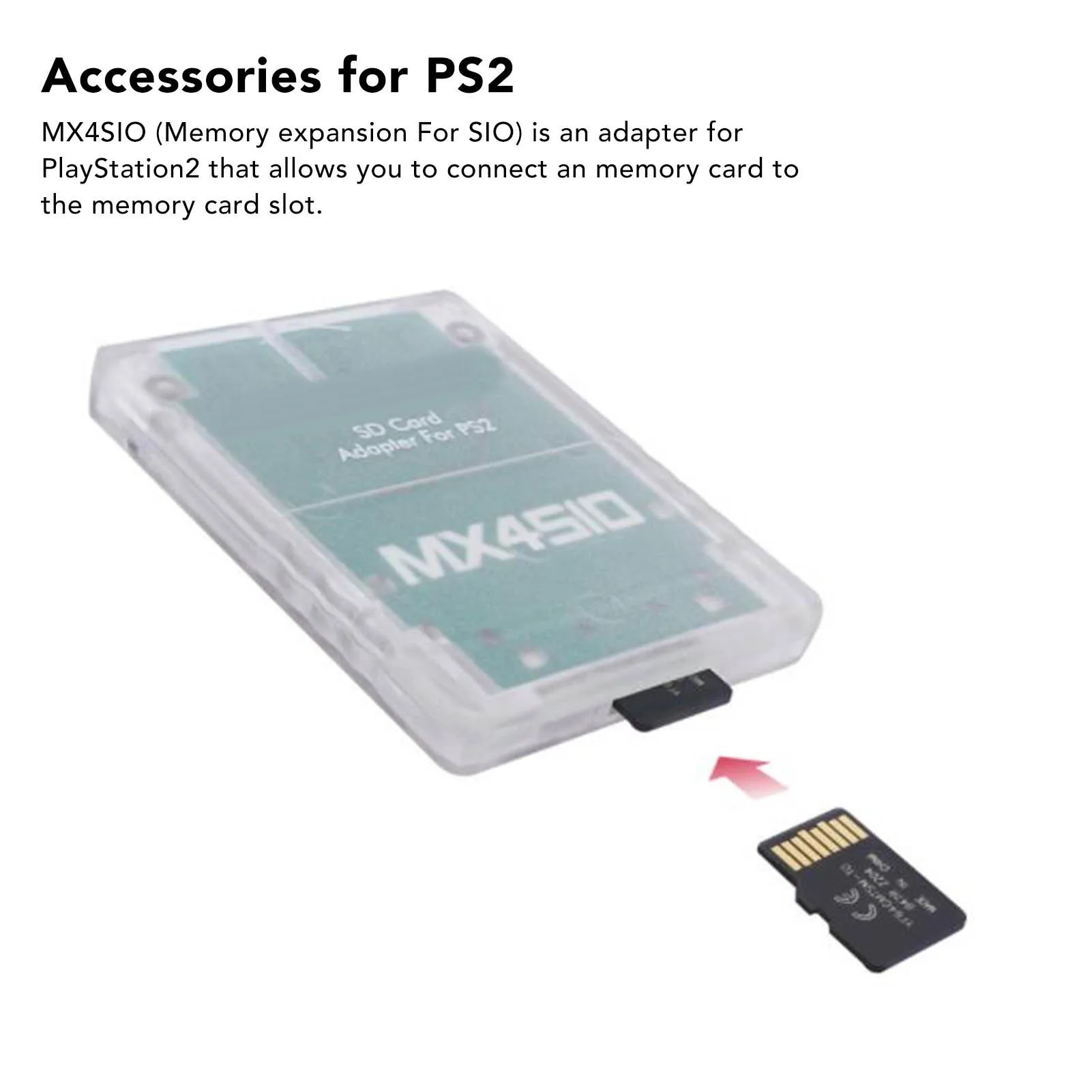 Accessories for PS2 MX4SIO SIO2SD Micro Storage Card Adapter Hand Made Stable Replacement Micro Storage Card Reader for Sony PS2