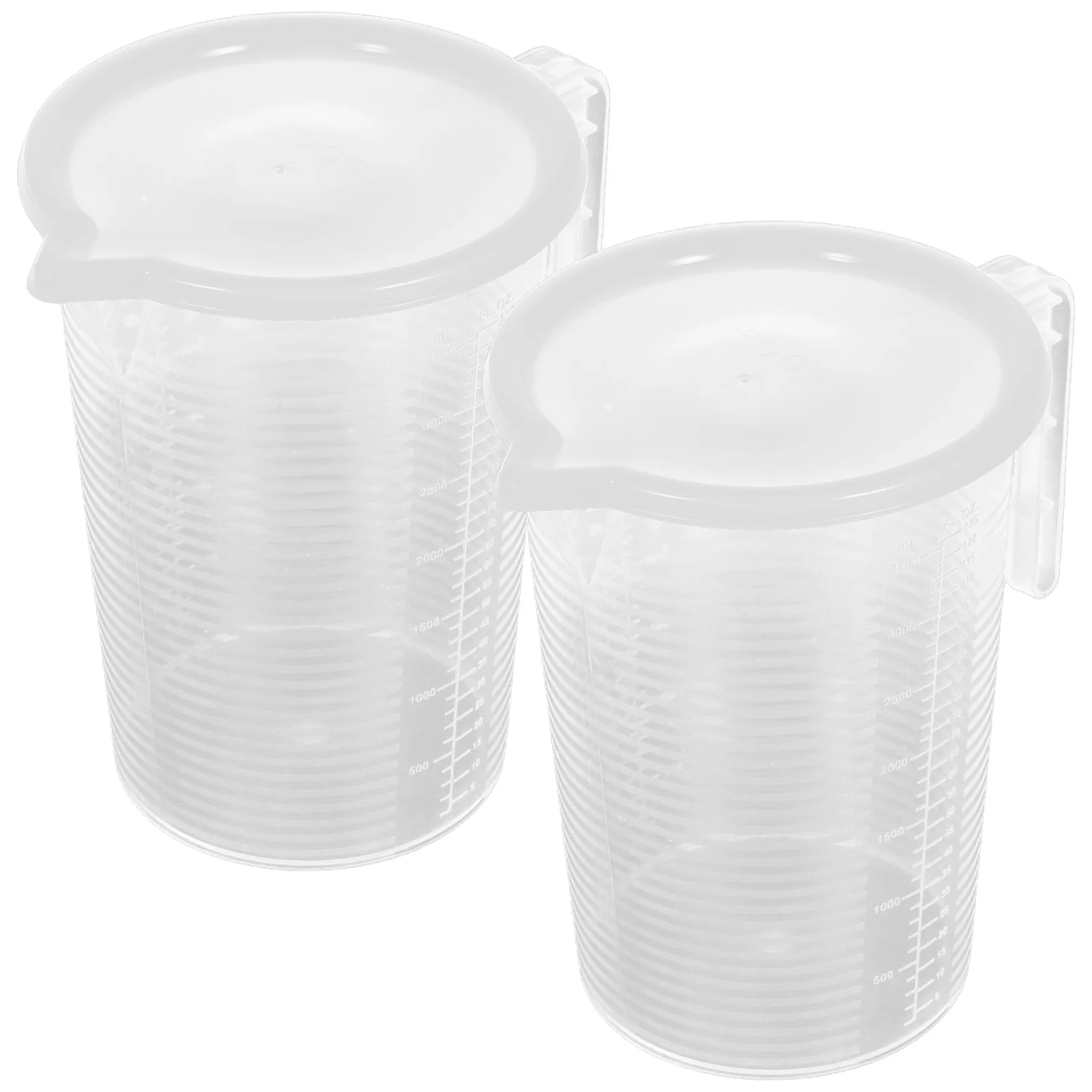 

2Pcs Large Capacity Plastic Measuring Jug Transparent PP Material Sealed Lid Accurate Scale Liquid Measuring Kitchen Baking