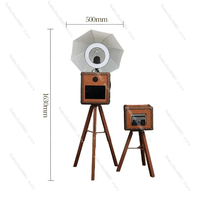 Retro Interactive Camera Big Head Sticker Machine Self-service Camera All-in-one Machine