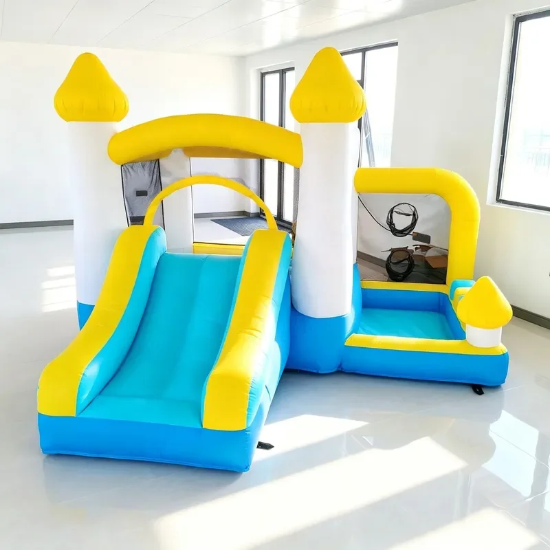 Indoor Inflatable Bounce House Kids Jumping Castle With Slide Outdoor Playground Equipment For Children Home Use Wholesale