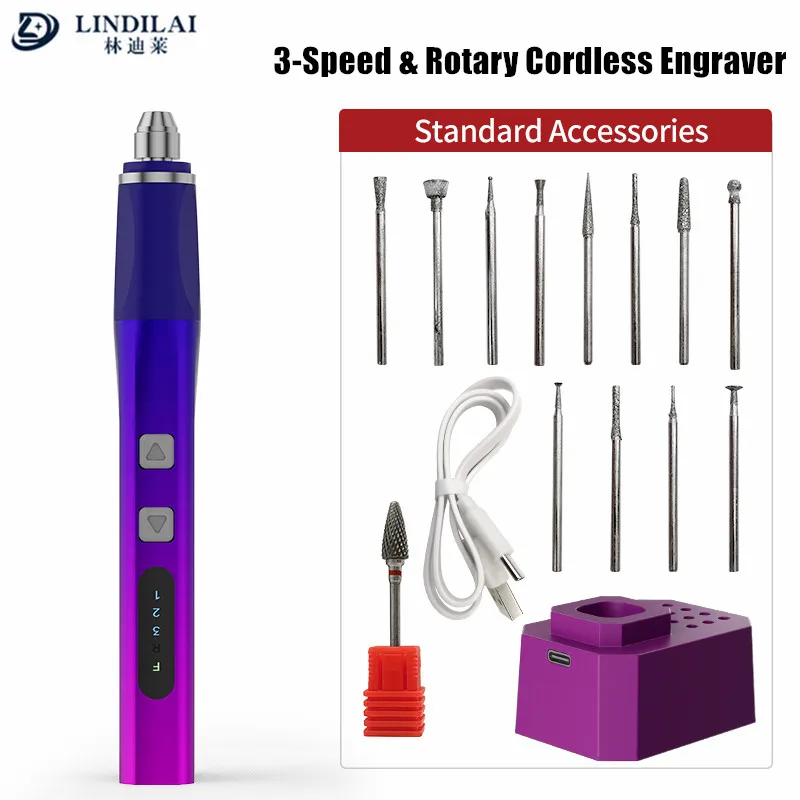 

Electric Engraving Pen USB Rechargeable Cordless Engraving Machine DIY Rotary Engraver for Jewelry Wood Glass Stone Carving