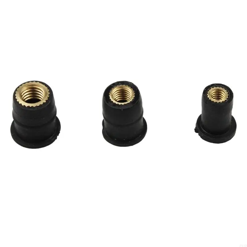 

P04D 10Pcs Motorcycle M6 Metric Rubber Well Windscreen Fairing Cowl Bolts
