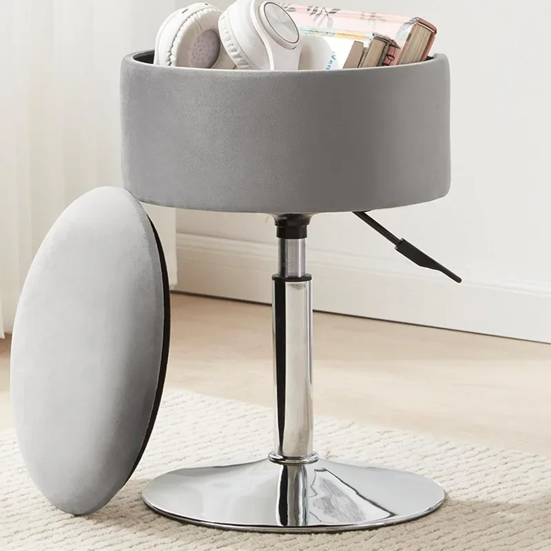 

Adjustable Ottoman Stool, Vanity Chair for Makeup Room Stool Chair with Storage, Makeup Stools with Storage Swivel Makeup Chair