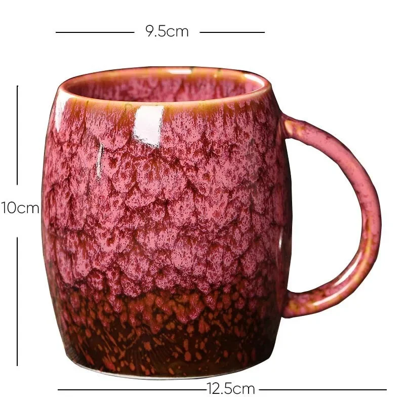 480ml Big China Ceramic Mug Kiln Change Coffee Cup Porcelain Water Cups Pottery Tea Mugs Gift Wholesale Drinkware With Handle