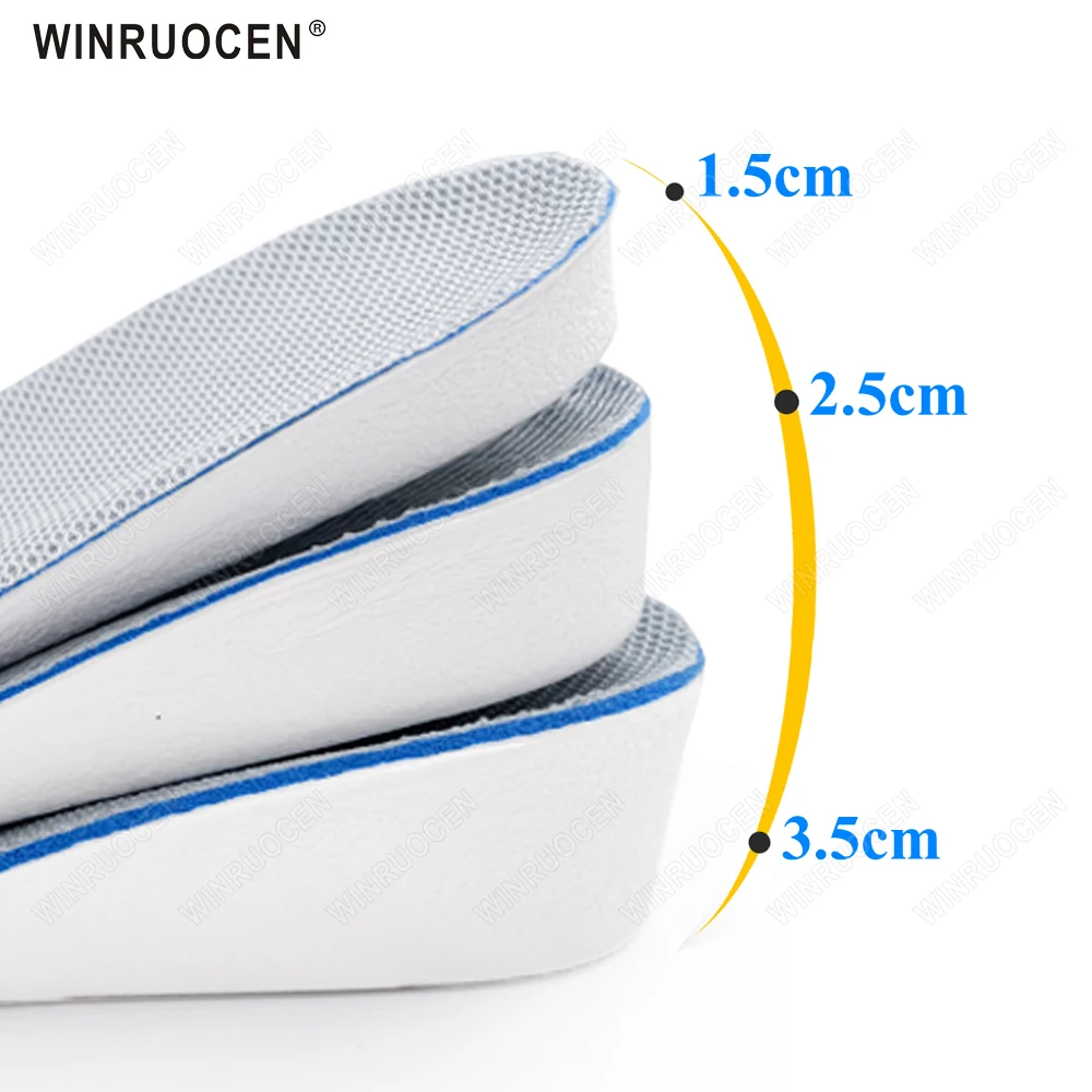 

Full/Half Invisible Height Increase Insoles 1.5-3.5cm for Men Women Shoes Breathable Comfortable Memory Foam Pads Feet Care