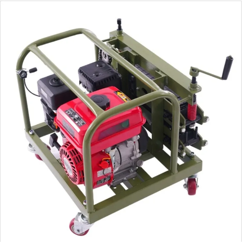 Portable Mini Fiber Optic Cable Puller FK-80M, Outdoor Overhead Cable Traction Machine with Duct Rodder