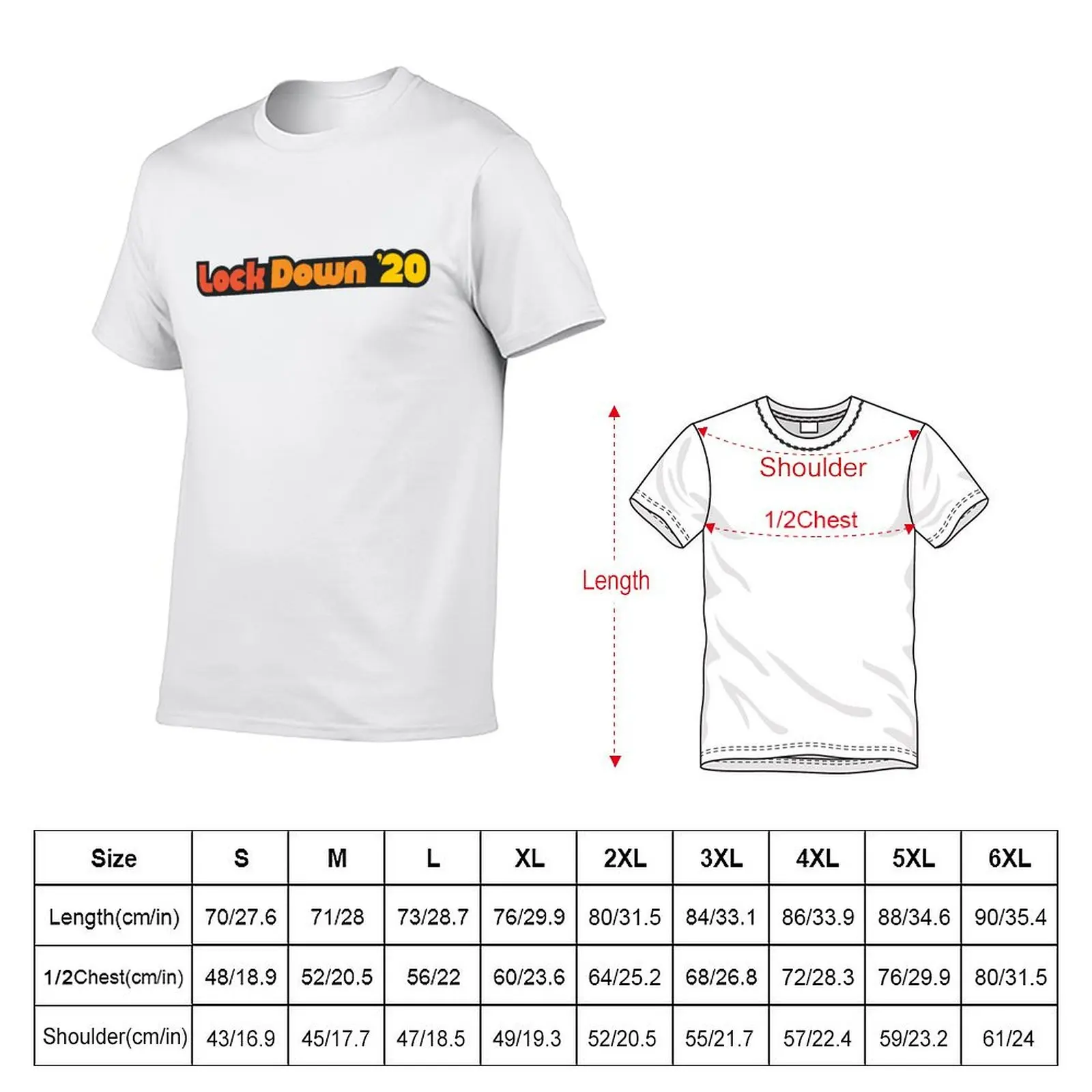 “Lock Down ’20” Ludum Dare Design (dark on light) T-Shirt Comfortable Basic Crew Neck Tee