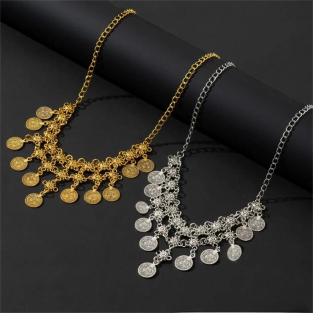 Multipurpose Vintage Coin Versatile Bohemian Style Tassel Statement For Women