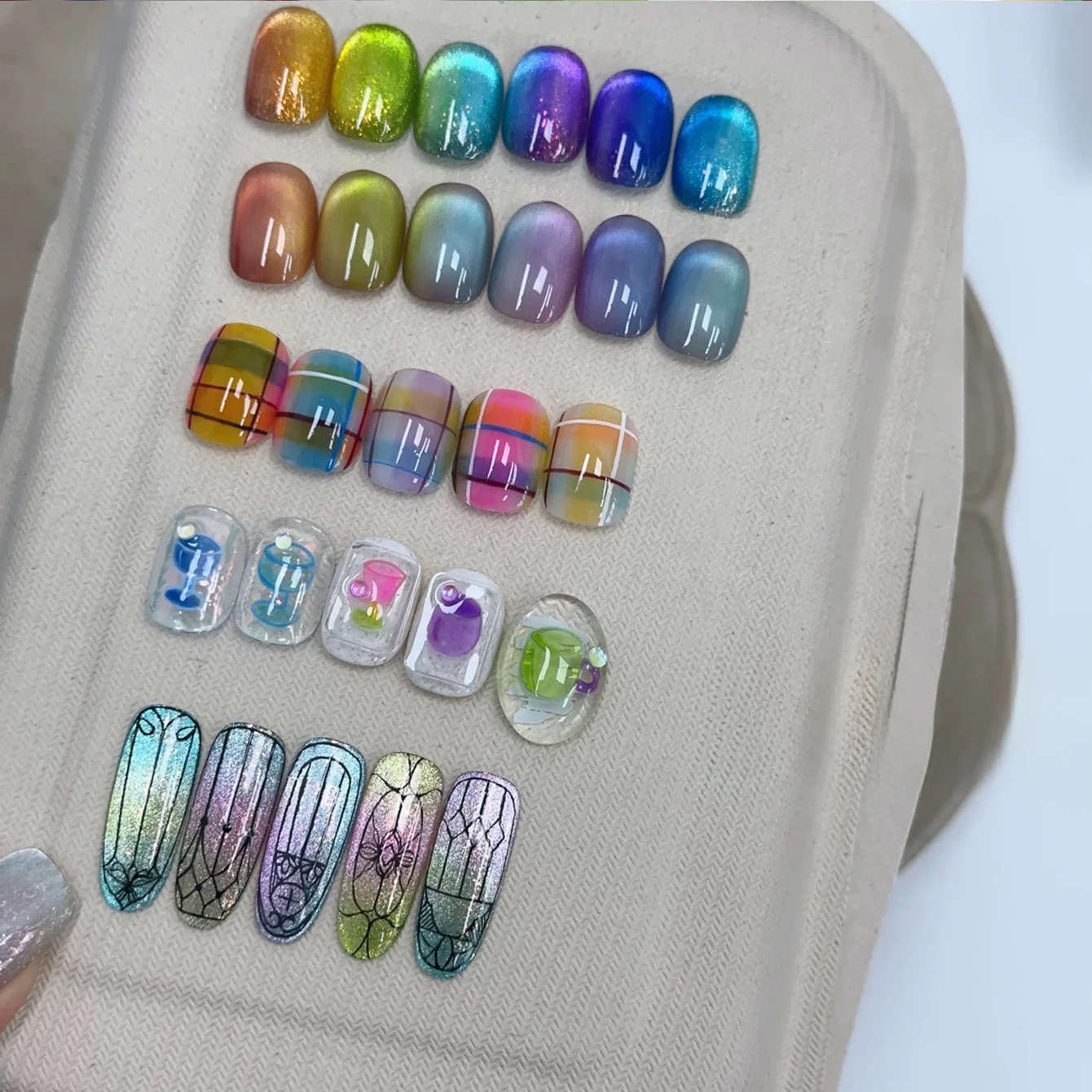 MIANEL 1pcs 12ML 아이스 클리어 도파민 유리 캔디 컬러 젤 매니큐어 여름 손톱 유리 탄자나이트 매니큐어 블루 손톱