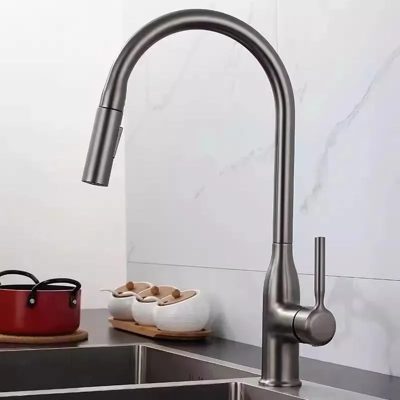 Household Washbasin Faucet, Bathroom Faucet, Hot and Cold Water Two-in-one Universal Head Double Nozzle