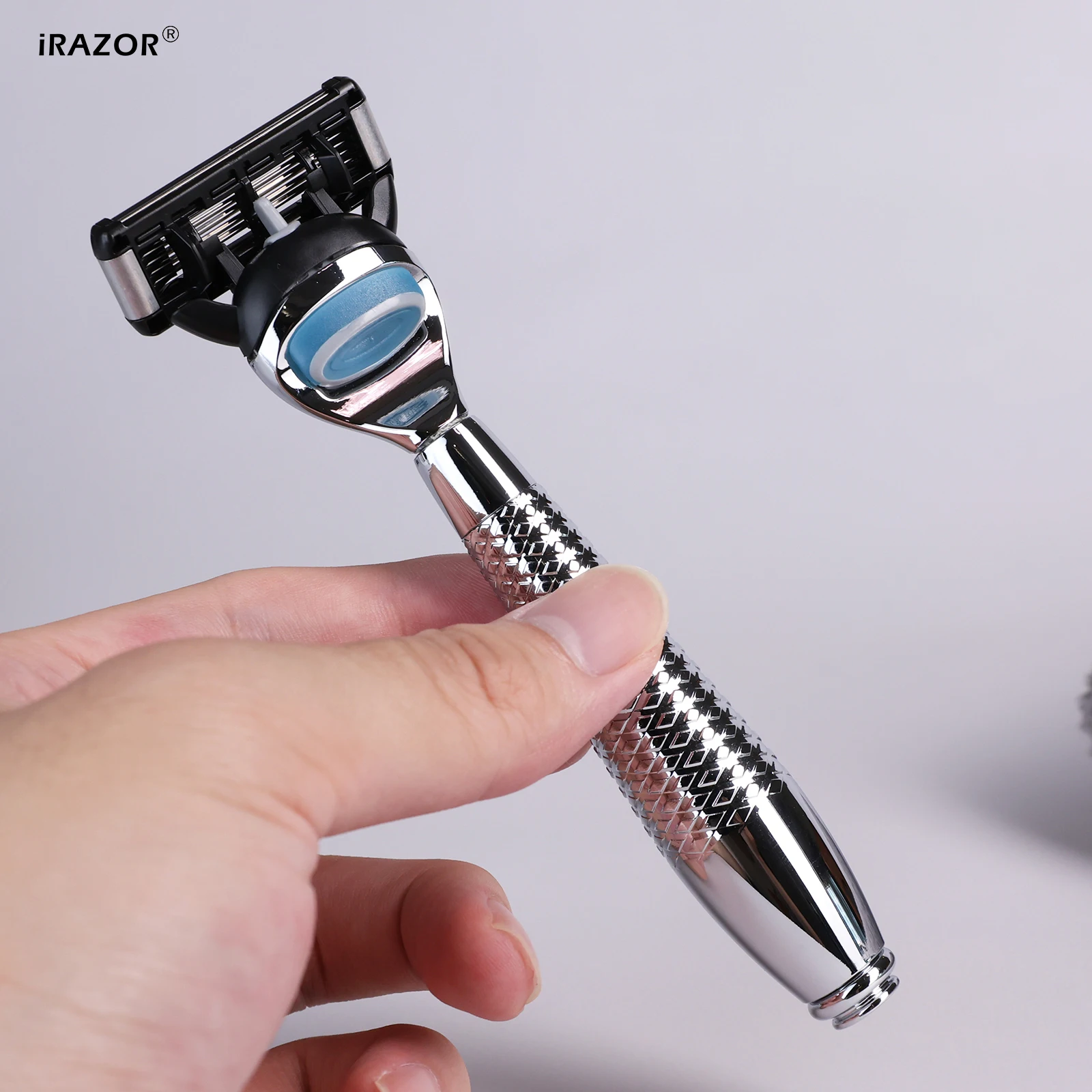 iRAZOR New Shaving Razor Compatible with Fusion5,Mach 3 Blades Reusable Daily Grooming Tool for Men Home And Travel Barber
