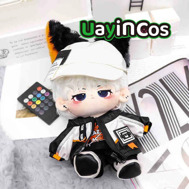 20cm Doll Clothes Wolf  Prince Ear Hat Overcoat Fashion Suit Stuffed Plushies Plush Doll Accessories Anime Toy For Kids Gifts