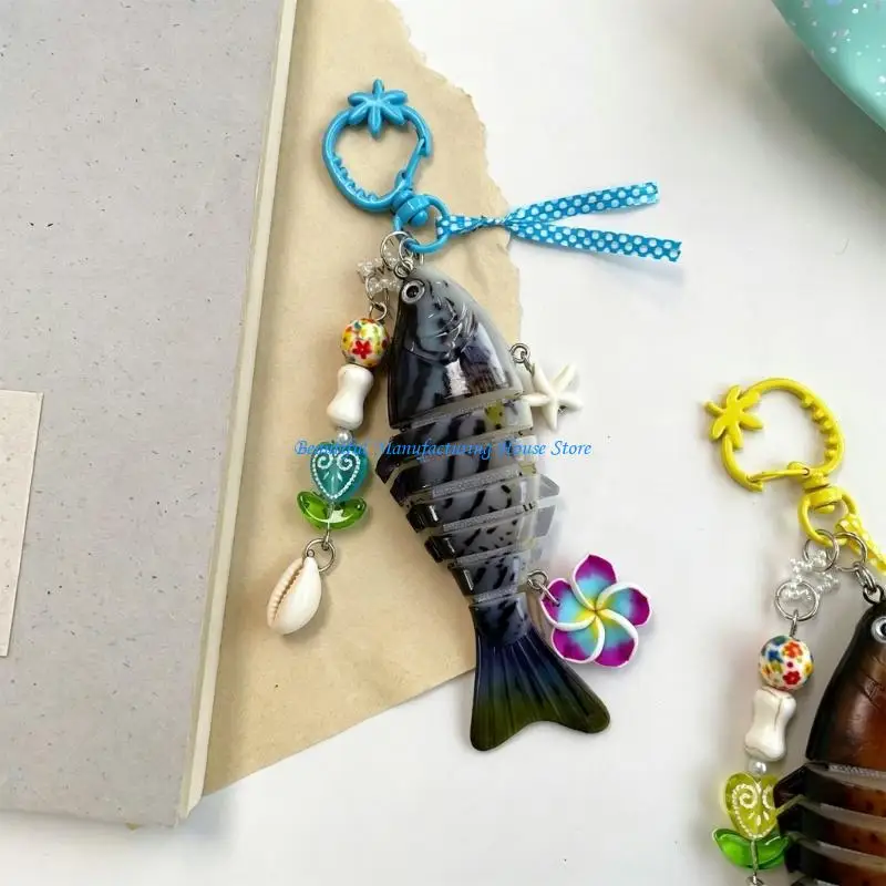 E56A Fish Keychain Portable And Sturdy For Daily Carry And Outdoor Activity