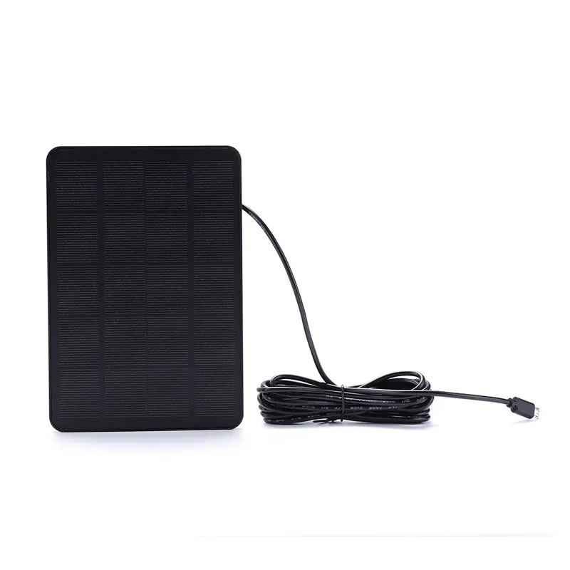 10W5V Solar Battery Charger Micro USB+Type-C 2 in 1 Charging Portable Solar Panel for Security Camera Small Home Lighting System