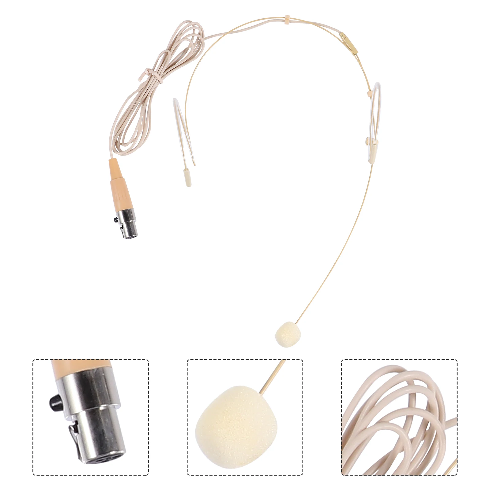 

Professional Headset Microphone Lightweight Steerable Earhook Mic For Singers Teachers Voice Amplifier Performance 3 Pin