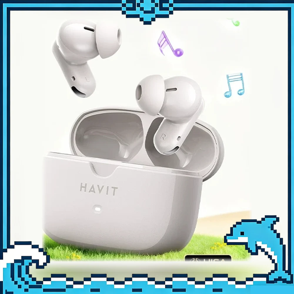HAVIT Buds Pro In Ear Bluetooth Earphones Active Noise Cancelling Wireless Sports Headset Long Battery Life